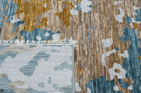 9 X 12 Ft Indoor Area Rug, Multi Color Abstract Design Rug, Indian Hand Knotted Rug, Oriental Rug, Living Floor Rug Home Decor